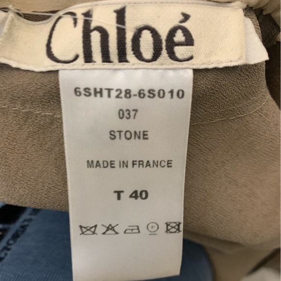 Sold Chloe sleeveless blouse, stone taupe color, 40, Swarovski crystal flowers - Picture 8 of 12